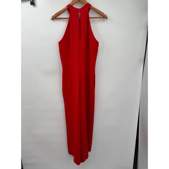 JULIA JORDAN Red Halter Wide-Leg Jumpsuit // 8 - Picture 9 of 12